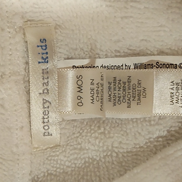 Toddler Bath Lamb Robe Pottery Barn Kids 0-9 Mons - Picture 3 of 8